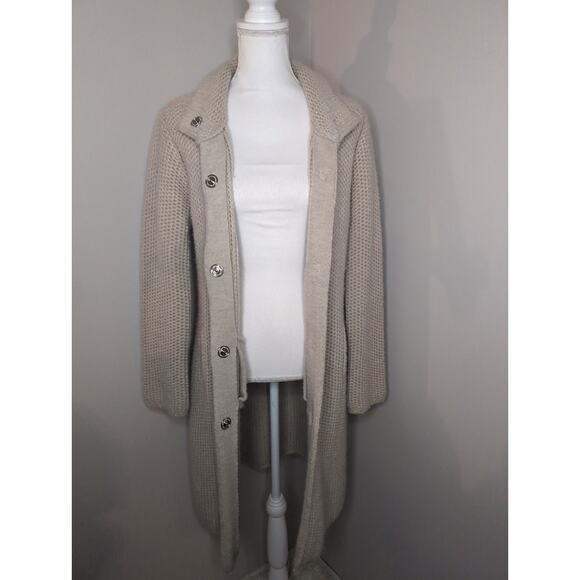 Made in Italy Bianca chunky oversized sweater knit cardigan M - Picture 2 of 8